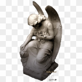 Angel Praying Kneeling Png File - Sad Angel, Transparent Png - praying png