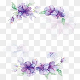 Design Lilac Flower Pattern - Watercolor Purple Flowers Free, HD Png Download - flower vector png