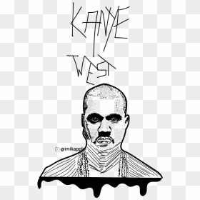 Banner Freeuse Kanye Drawing - Kanye West Black And White Png, Transparent Png - kanye png