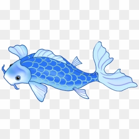 Very Blue Koi Fish - Blue Koi Fish Clipart, HD Png Download - koi fish png