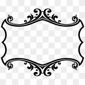 Decorative Ornamental Flourish Clip Arts - Frame Design Black And White, HD Png Download - decorative lines png