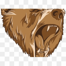 Transparent Mascot Clipart - Grizzly Bear Head Growling, HD Png Download - grizzly bear png