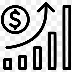 Vector Black And White Growth Stock Inflation Svg Png - Inflation Icon, Transparent Png - growth png