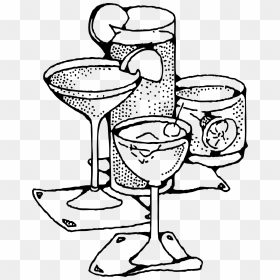 Bar Drinks Clip Arts - Drinks Clipart Black And White, HD Png Download - drinks png