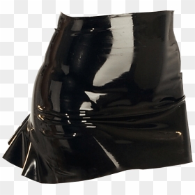 Black Latex Rubber Mini Skirt Transparent Background - Black Skirt Transparent Background, HD Png Download - skirt png