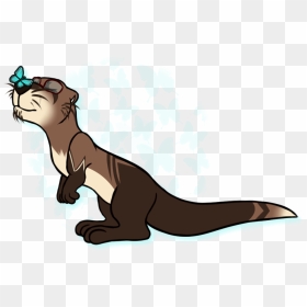 The Otter And The Butterfly - Otters, HD Png Download - otter png
