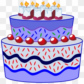 Boy Birthday Cake Cartoon, HD Png Download - birthday candles png