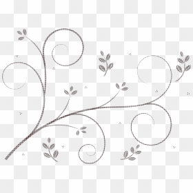 Simple Flower Design Drawing, HD Png Download - decorative lines png