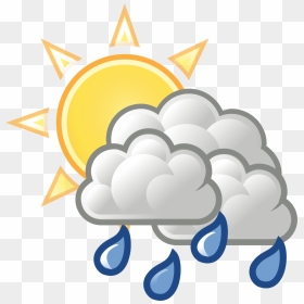 Sun And Rain Clipart Vector Transparent Stock File - Transparent Background Rain Cloud Clipart, HD Png Download - rain cloud png