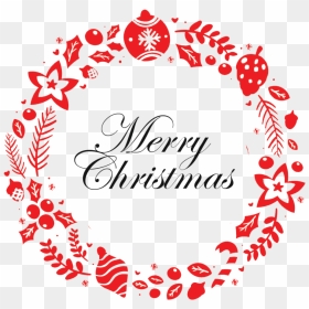 Red Hand Painted Christmas Png Images - Merry Christmas Stickers Png, Transparent Png - christmas png images
