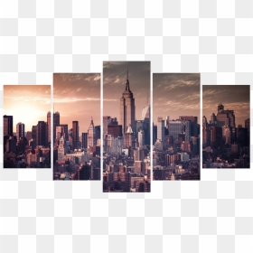 New York City Skyline 5 Piece Canvas, HD Png Download - nyc skyline png