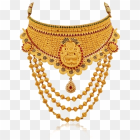 Bridal Grand Gold Necklace - Jewellery Necklace, HD Png Download - gold chains png