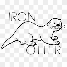 Drawn Otter Marine Otter - Otter Coloring Pages, HD Png Download - otter png