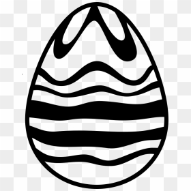 Easter Egg Of White And Black Chocolate Lines Design - Vector Black And White Easter Egg, HD Png Download - white lines png