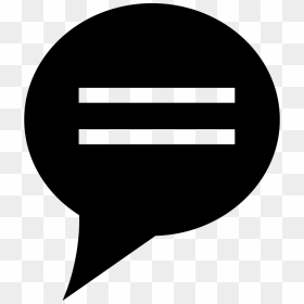 Speech Bubble Shadow With Two White Dialogue Lines - Two Lines Icon White Png, Transparent Png - white lines png