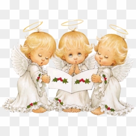 Cute Angels Carolers Christmas - Christmas Angels Png, Transparent Png - angels png