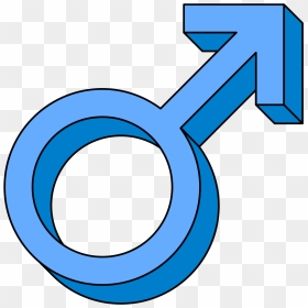 Mars Male Symbol Pseudo 3d Blue - Male Symbol, HD Png Download - male symbol png
