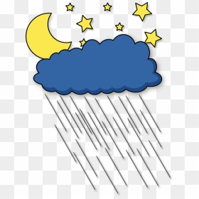 Cartoon Pics Of Rainy Night, HD Png Download - rain cloud png