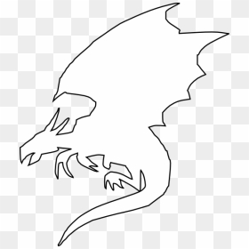 White Dragon Silhouette - Dragon Clip Art, HD Png Download - dragon silhouette png