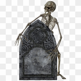 Jpg Library Library Headstone And Skeleton Png Stickpng - Headstone, Transparent Png - gravestone png