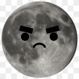 Full Moon Emojis Messages Sticker-4 - Realistic Moon Clip Art, HD Png Download - moon emoji png