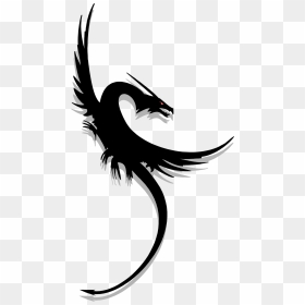 Dragon Clipart Silhouette - Flying Dragon Silhouette, HD Png Download - dragon silhouette png