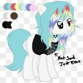Snoopypastel, Choker, Clothes, Dyed Hair, Dyed Mane, - Cartoon, HD Png Download - emo hair png