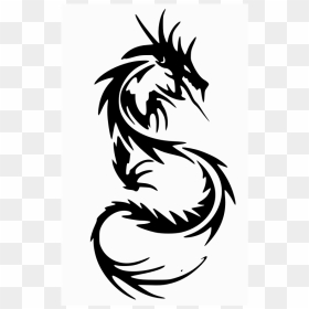 White Dragon Tattoo Chinese Dragon Clip Art - Dragon Svg File Free, HD Png Download - dragon silhouette png
