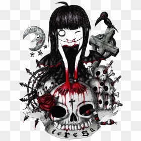 Emo Png - Emo Creepy Drawings, Transparent Png - emo hair png