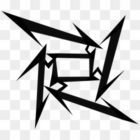 Shuriken Ninja Logo Transprent Png Free Download - Metallica Logo, Transparent Png - metallica logo png