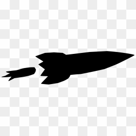 Silhouette, HD Png Download - rocket ship png