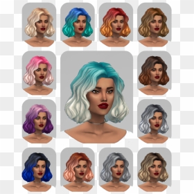 Sims 4 Hair Ombre Maxis, HD Png Download - emo hair png
