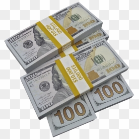 100 Us Dollar, HD Png Download - stacks of money png