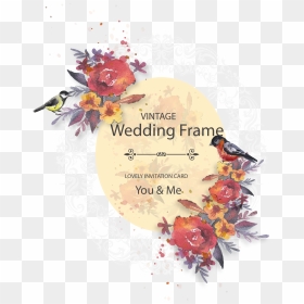 Royalty Free Stock Cards Vector Watercolor - Wedding Invitation Card Watercolor Flower, HD Png Download - invitation card png