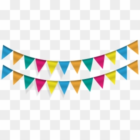 Pennon Bunting Triangle Flag Vector Flags Party Clipart - Triangle Banner Png, Transparent Png - celebration background free vector png