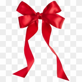 Free Red Bow Clipart - Transparent Background Red Ribbon Png, Png Download - christmas bow png