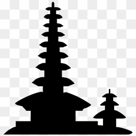 Dragon And Tiger Pagodas - Bali Temple Vector Png, Transparent Png - dragon silhouette png