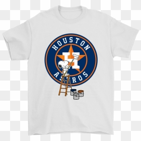Snoopy Paints The Houston Astros Logo Mlb Baseball - Airplane, HD Png Download - astros logo png