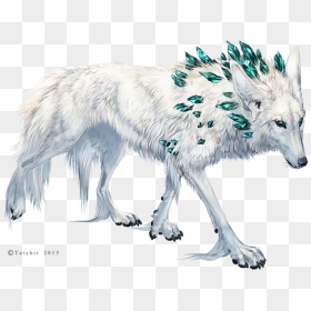The Shaman By Tatchit Fey Shadow Winter Diamond Gem - Wolf Fantasy Creature, HD Png Download - white wolf png
