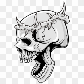 Skull Png Download - Skull With Thorn Crown, Transparent Png - transparent skull png