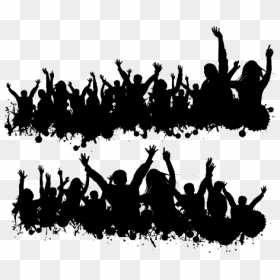 Party People Black And White Vector Files - Party Black And White Vector, HD Png Download - celebration background free vector png