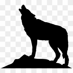 Wolf Howling Clipart Black And White, HD Png Download - white wolf png