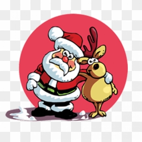 Transparent Rudolph Png - Cartoon Santa Cute Christmas, Png Download - rudolph png
