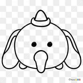 Drawing Thing Draw Dumbo Transparent & Png Clipart - Tsum Tsum Drawings, Png Download - dumbo png