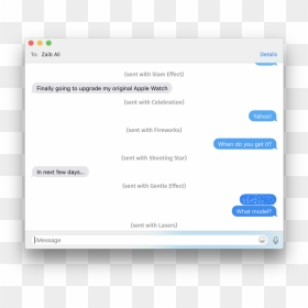 Send Messages With Effects On Mac, HD Png Download - iphone text bubble png