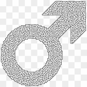 Male Symbol Maze - Medium Maze Png, Transparent Png - male symbol png