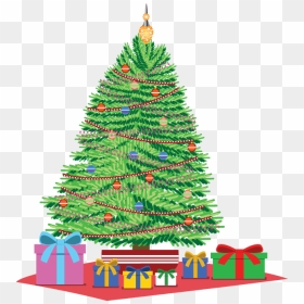 Christmas Tree With Presents Clipart , Png Download - Christmas Holiday Clip Art Trees With Presents, Transparent Png - christmas tree clip art png
