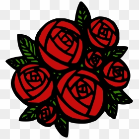 Bunch Of Red Roses Clip Arts - Red Rose Png Art, Transparent Png - rose bunch png