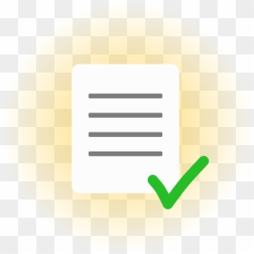 Icon Of A Document Template, And A Big Green Checkmark, - Illustration, HD Png Download - green checkmark png