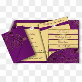 Modern Elegant Wedding Invitations Cards - Indian Marriage Invitation Design, HD Png Download - indian marriage png